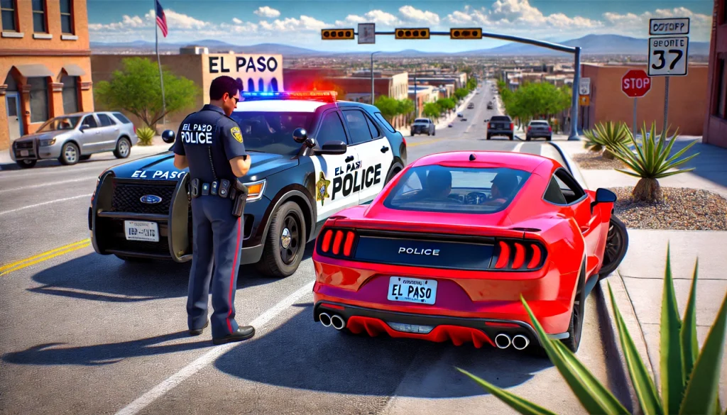 car getting pulled over by el paso police